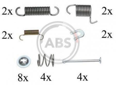 Монтажний набір гальмівних колодок A.B.S. 0834Q (фото 1)