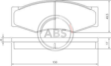 Тормозные колодки дисковые (1 к-т) A.B.S. 36168 (фото 1)