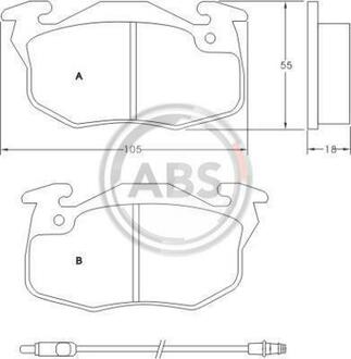 Тормозные колодки дисковые (1 к-т) A.B.S. 36565