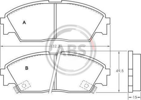 Тормозные колодки дисковые (1 к-т) A.B.S. 36616