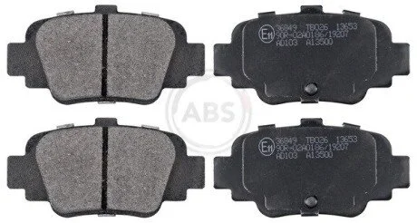 Гальмівні колодки, дискове гальмо (набір) A.B.S. 36849