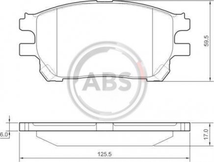 Гальмівні колодки, дискове гальмо (набір) A.B.S. 37421