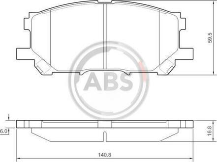 Гальмівні колодки перед. Lexus RX 03-08 (sumitomo) A.B.S. 37458