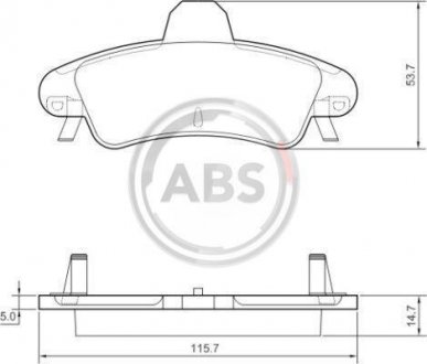 Гальмівні колодки, дискове гальмо (набір) A.B.S. 37497