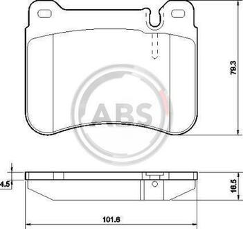 Гальмівні колодки дискові (1 к-т) A.B.S. 37506 (фото 1)