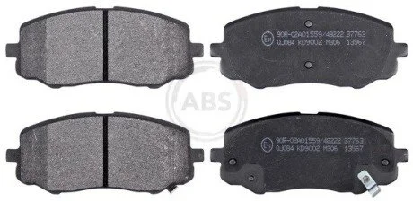 Гальмівні колодки, дискове гальмо (набір) A.B.S. 37763