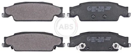 Гальмівні колодки, дискове гальмо (набір) A.B.S. 38922