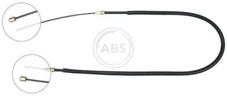 Трос ручного тормоза зад. Megane I 95- Л=Пр. (барабан) (1440/1080) A.B.S. K13126