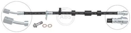 PRZEWÓD HAMULCOWY GIĘTKI OPEL INSIGNIA B 17- PP A.B.S. SL1342