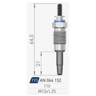 NISSAN Свеча накала (двойная спираль) 12V Nissan 2,0/2,8 79-85 A-N PARTS 064 152