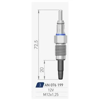 Свеча накалу A-N PARTS 076 199