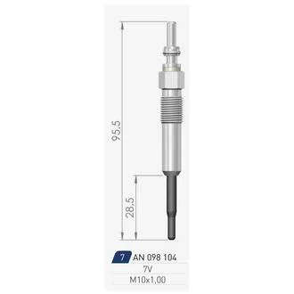 VW Свеча накала (двойная спираль) 7V Skoda Fabia,Octavia,Caddy III,Passat,Sharan,Seat 1.4/2.0TDI 05- A-N PARTS 098 104