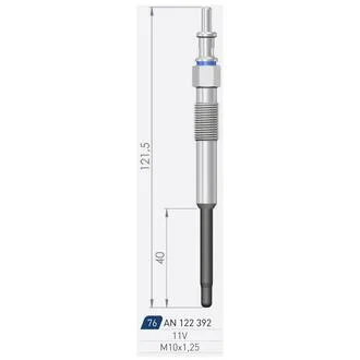 DB Свеча накала (двойная спираль) 11V Smart 0.8d 01- A-N PARTS 122 392