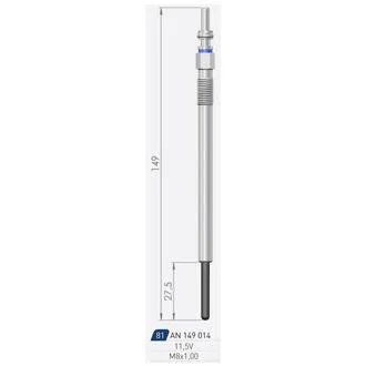 MITSUBISHI Свеча накала (двойная спираль) 11.5V Colt 1.5DI-D,Smart 04- A-N PARTS 149 014