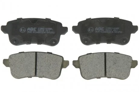 Тормозные колодки, дисковые ABE C2R016ABE