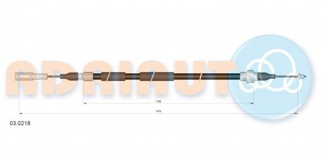 Трос ручного гальма ADRIAUTO 030218 (фото 1)