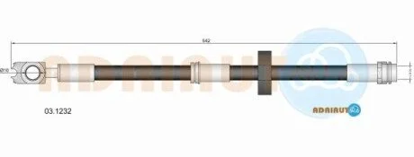 AUDI гальмівний шланг передній А2 00- ADRIAUTO 03.1232