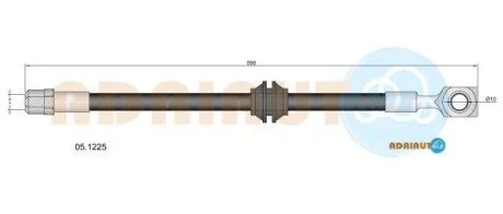 Фото 1 - bmw шланг тормозной пер. mini cooper, cooper s, one, one d, works ADRIAUTO 05.1225 BMW Шланг тормозной пер. MINI Cooper, Cooper S, One, One D, Works ADRIAUTO 05.1225 (фото 1)