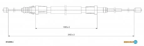 Трос тормозной Citroen Berlingo 2008- ADRIAUTO 07.0200.1