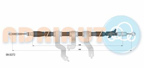 Тросик стояночного тормоза ADRIAUTO 09.0272 (фото 1)