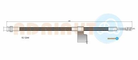 Шланг тормозной передний левый Getz ADRIAUTO 10.1244