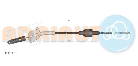 FIAT Трос сцепления Fiorino -DS 10/95- (690/235) ADRIAUTO 11.0103.1 (фото 1)