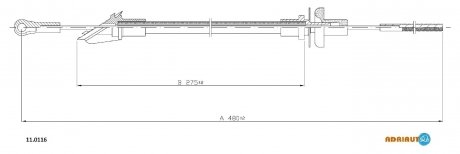 FIAT Трос сцепления Fiorino 81- ADRIAUTO 11.0116 (фото 1)