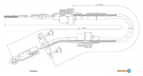 Трос зчеплення ADRIAUTO 11.0122.1 (фото 1)