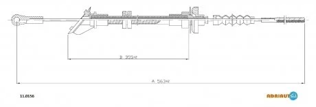 Фото 1 - fiat трос сцепления panda 750/1000/4x ADRIAUTO 11.0156 FIAT Трос сцепления Panda 750/1000/4x ADRIAUTO 11.0156 (фото 1)