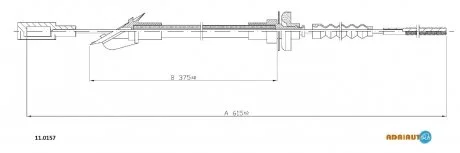 FIAT Трос сцепления Ritmo все exc. Diesel -12/84 ADRIAUTO 11.0157