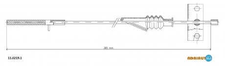 Трос зупиночних гальм ADRIAUTO 11.0219.1