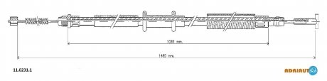 Трос зупиночних гальм ADRIAUTO 11.0231.1