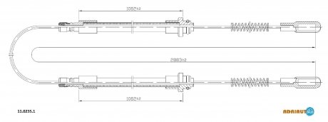 Трос зупиночних гальм ADRIAUTO 11.0235.1 (фото 1)