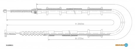 Трос зупиночних гальм ADRIAUTO 1102421