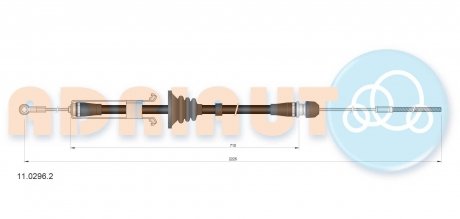 Трос зупиночних гальм ADRIAUTO 11.0296.2