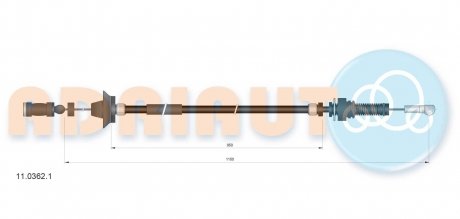 Тросик акселератора ADRIAUTO 11.0362.1 (фото 1)