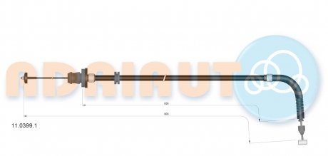 Трос акселератора ADRIAUTO 11.0399.1 (фото 1)