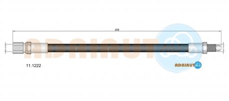 LADA Шланг тормозной задн. центр. ВАЗ 2101-2107 ADRIAUTO 11.1222 (фото 1)