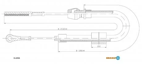Трос ручного гальма ADRIAUTO 112216