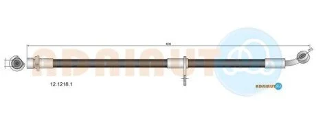 HONDA шланг гальмівний перед. прав. FR-V 1.7-2.0 04- ADRIAUTO 12.1218.1