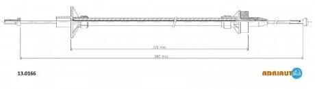 Трос сцепления FORD New Fiesta 16V 93- ADRIAUTO 13.0166