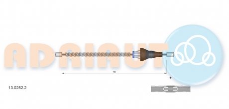 Трос зупиночних гальм ADRIAUTO 13.0252.2