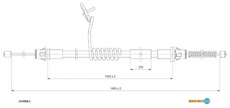 Трос тормозной Ford Transit 2006 ADRIAUTO 13.0266.1