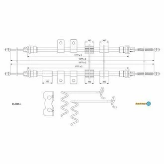 Тросик стояночного тормоза ADRIAUTO 13.0289.1