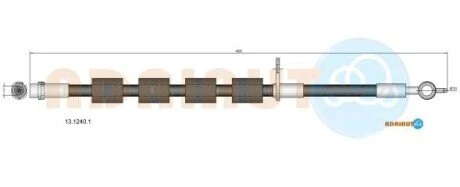 Фото 1 - ford гальмівний шланг передн. лів fiesta vi ADRIAUTO 13.1240.1 FORD гальмівний шланг передн. лів Fiesta VI ADRIAUTO 13.1240.1 (фото 1)