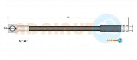 FORD Шланг торм. задн. MONDEO -96 дисков (универсал) ADRIAUTO 13.1254