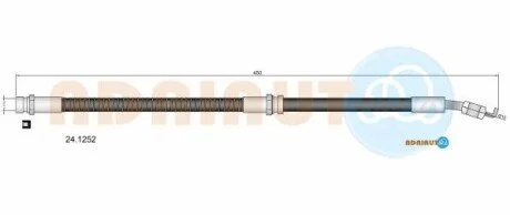 MITSUBISHI Шланг тормозной пер.Lancer -96 ADRIAUTO 24.1252