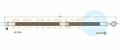 MITSUBISHI Шланг тормозной пер. Galant -96 ADRIAUTO 24.1254