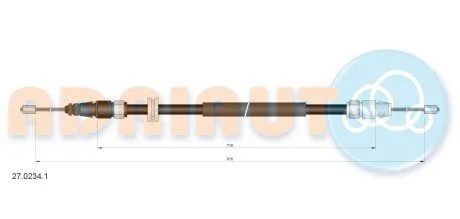DB Трос ручного тормоза ML W164 ADRIAUTO 27.0234.1