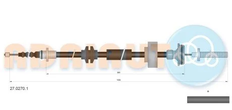 Трос зупиночних гальм ADRIAUTO 27.0270.1